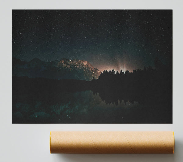 Blue Night Sky Reflection Giclee Print