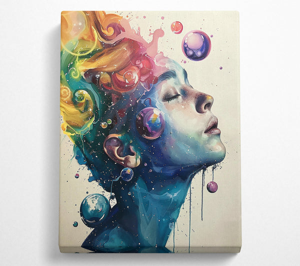  A Canvas Print of Azure Dreamscape Burst Canvas Wall Art