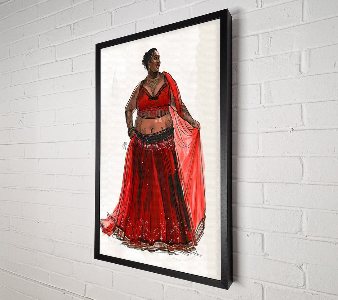 A Canvas Print of Crimson Confidence Canvas Art