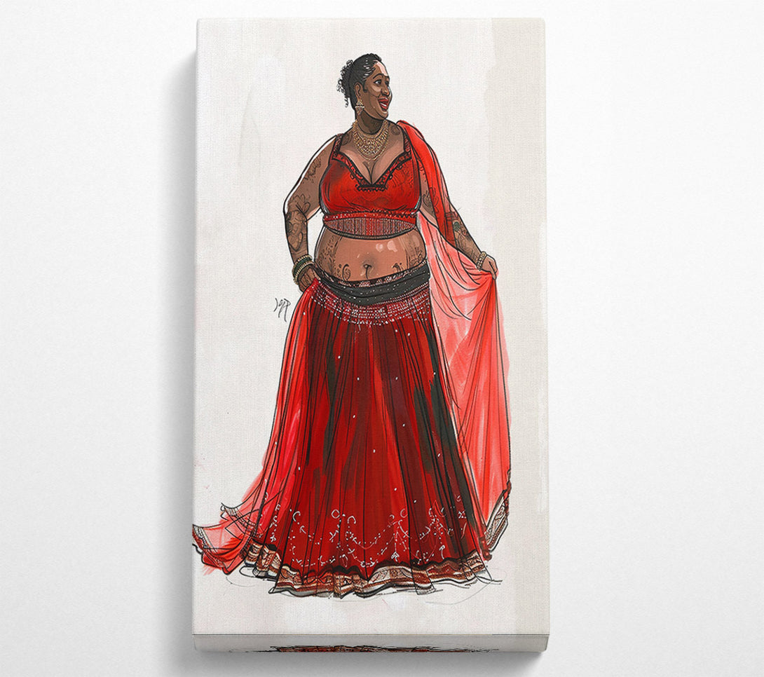  A Canvas Print of Crimson Confidence Canvas Art