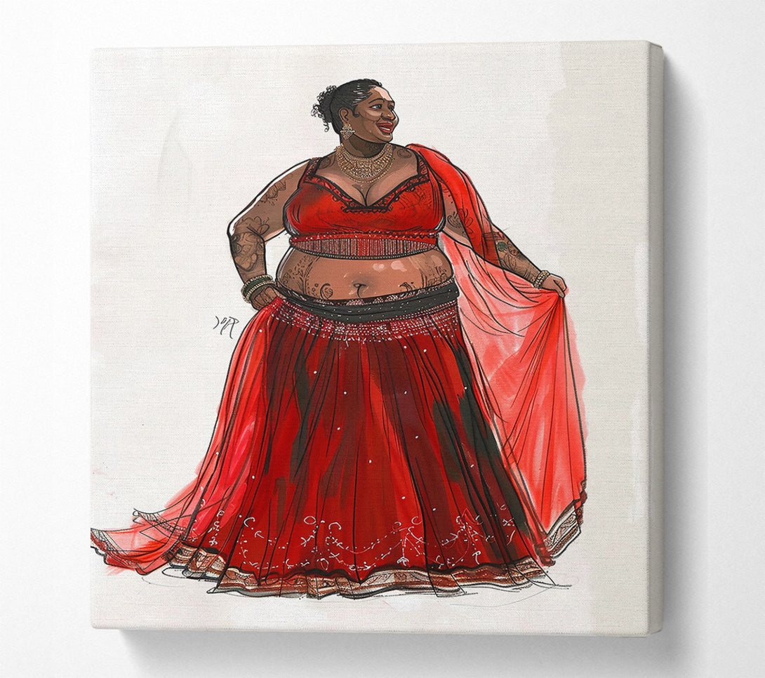  A Canvas Print of Crimson Confidence Canvas Art