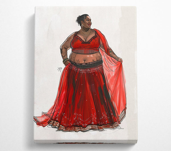  A Canvas Print of Crimson Confidence Canvas Art