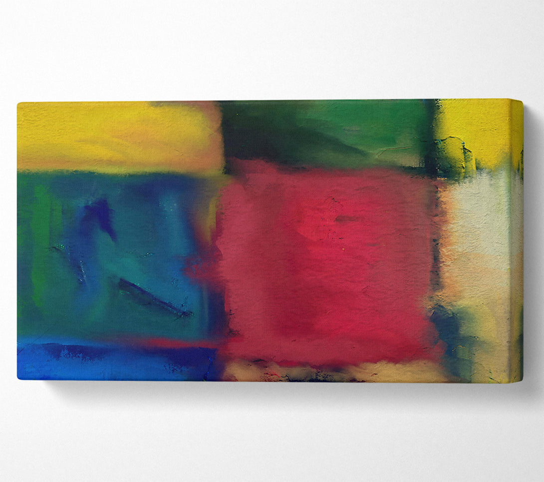  A Canvas Print of Crimson Abstract Forms Canvas Print