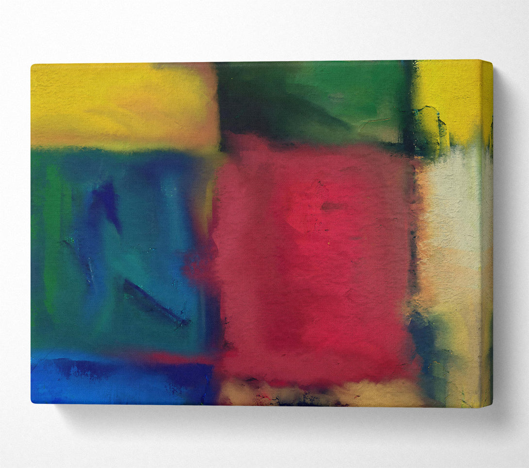  A Canvas Print of Crimson Abstract Forms Canvas Print