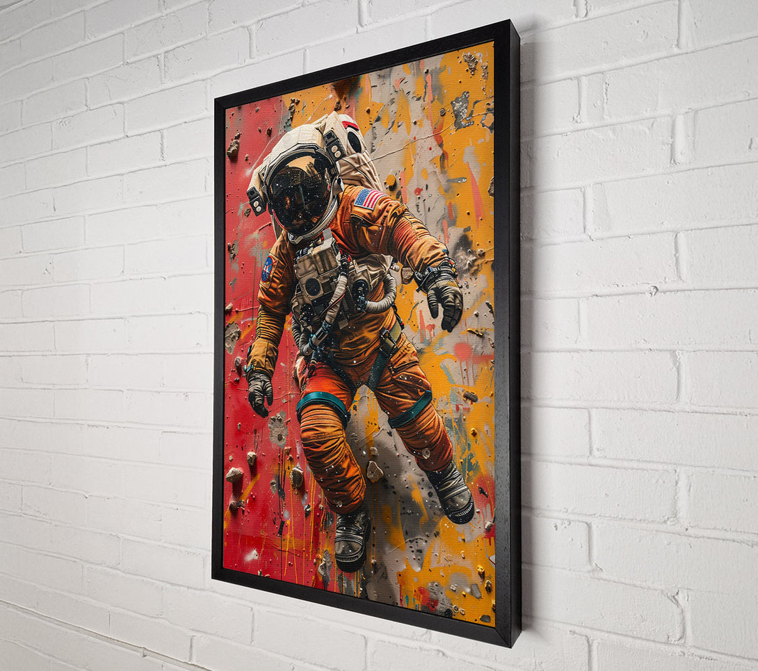 A Canvas Print of Orange Spacewalk Canvas Wall Art