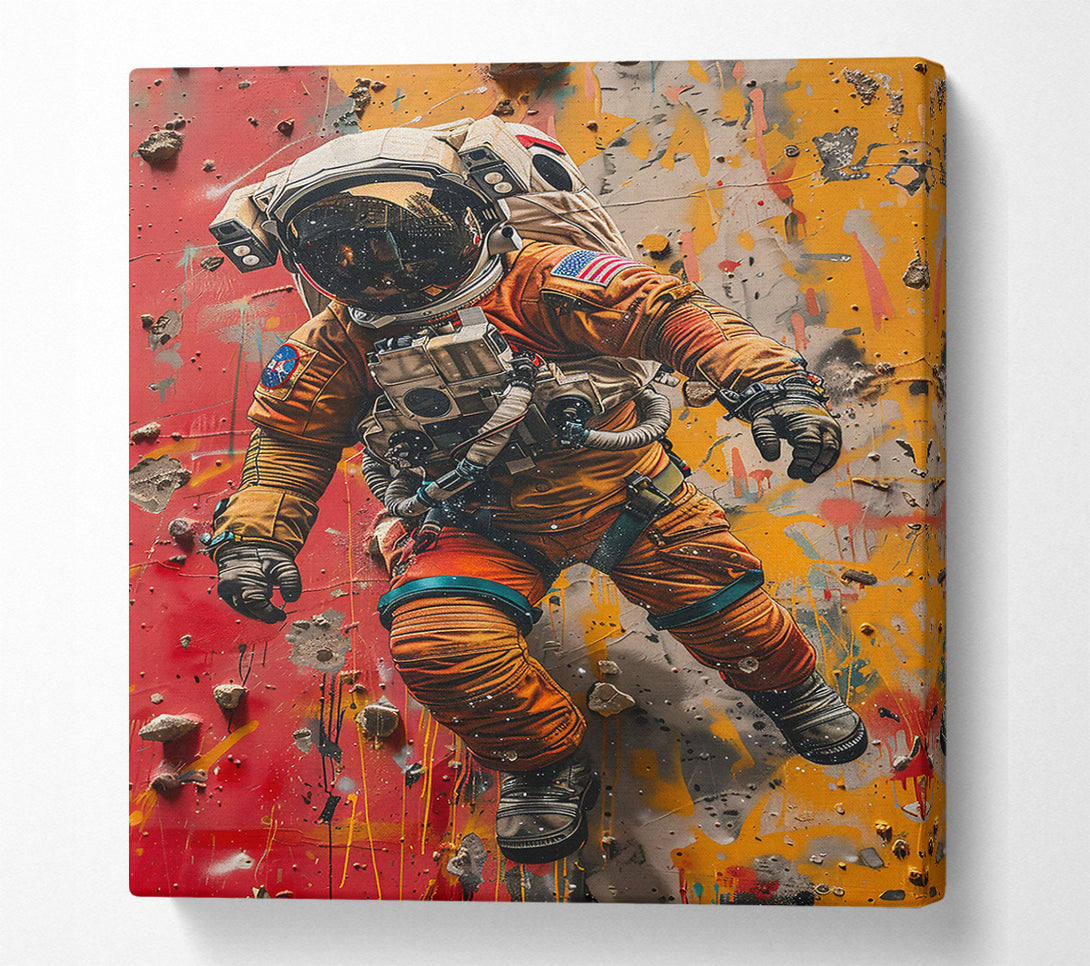  A Canvas Print of Orange Spacewalk Canvas Wall Art