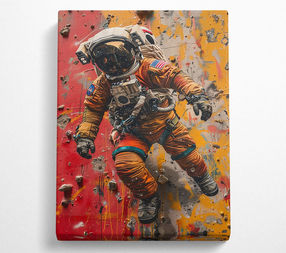  A Canvas Print of Orange Spacewalk Canvas Wall Art