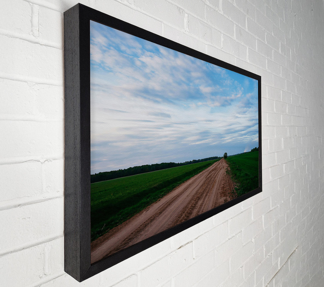  A Canvas Print of Blue Sky Country Road Canvas Wall Art