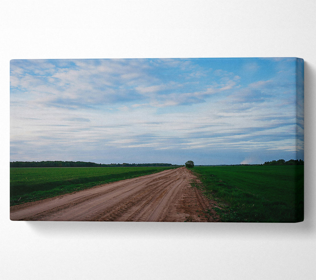  A Canvas Print of Blue Sky Country Road Canvas Wall Art
