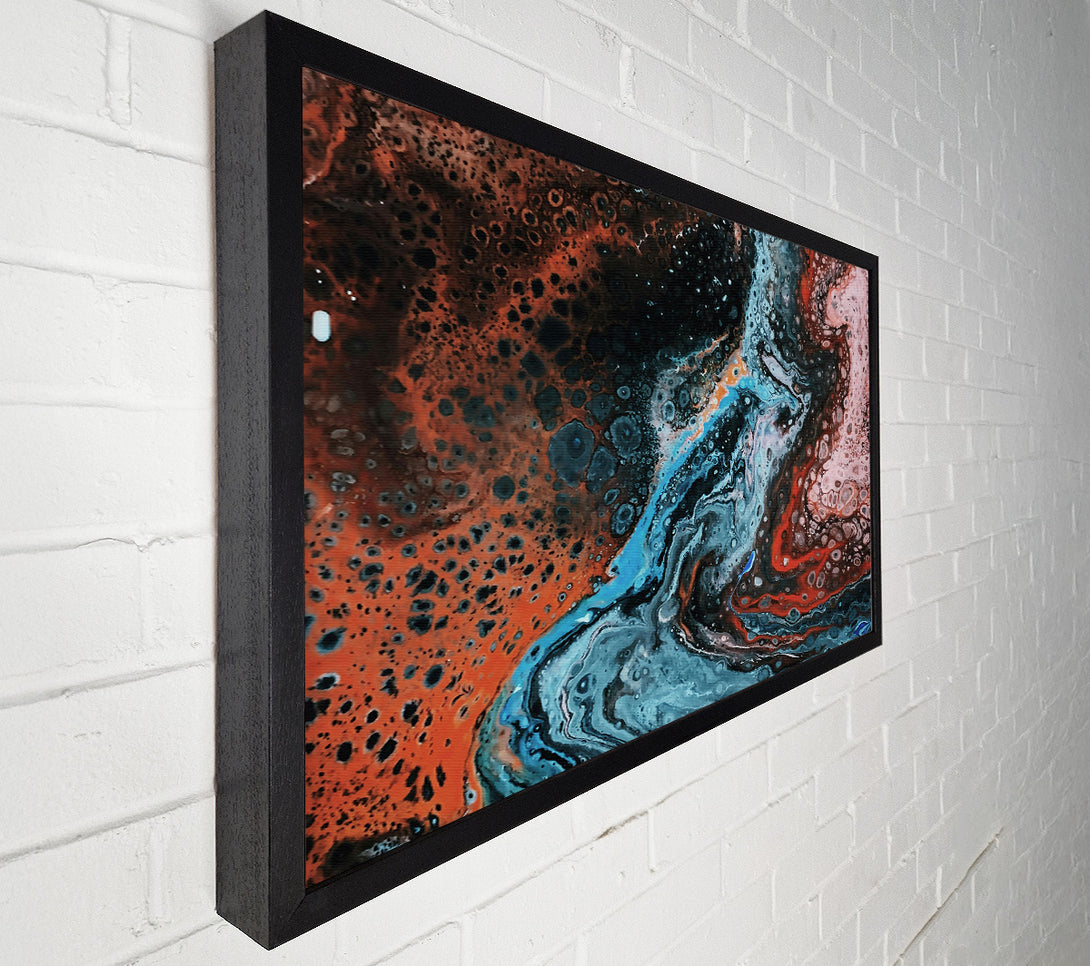  A Canvas Print of Teal Cosmic Swirl Canvas Art