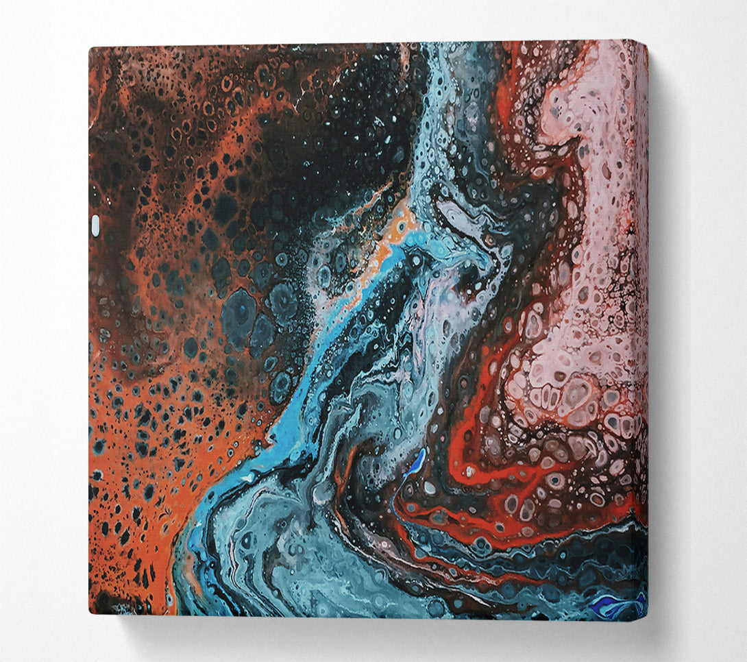  A Canvas Print of Teal Cosmic Swirl Canvas Art