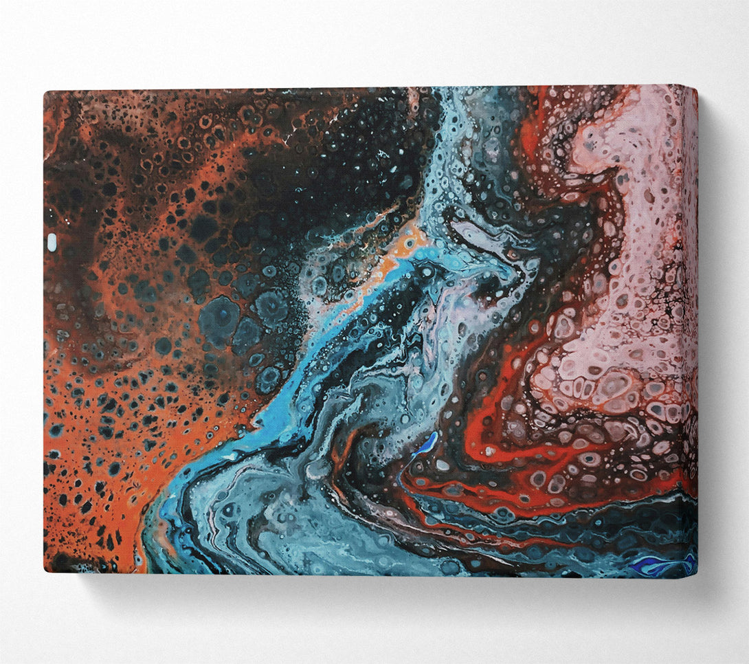  A Canvas Print of Teal Cosmic Swirl Canvas Art