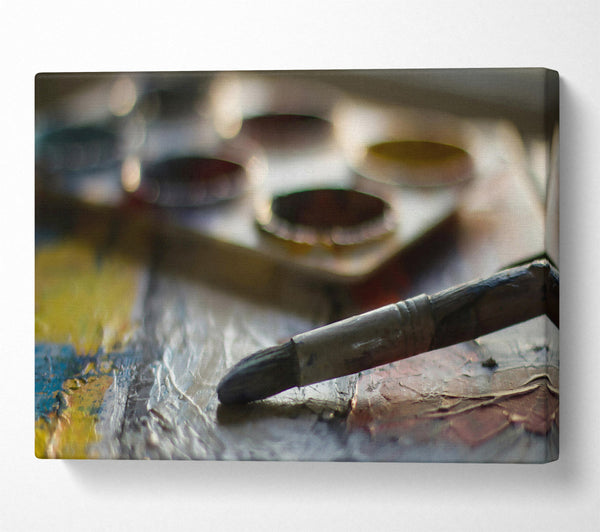  A Canvas Print of Grey Brush Strokes Canvas Art