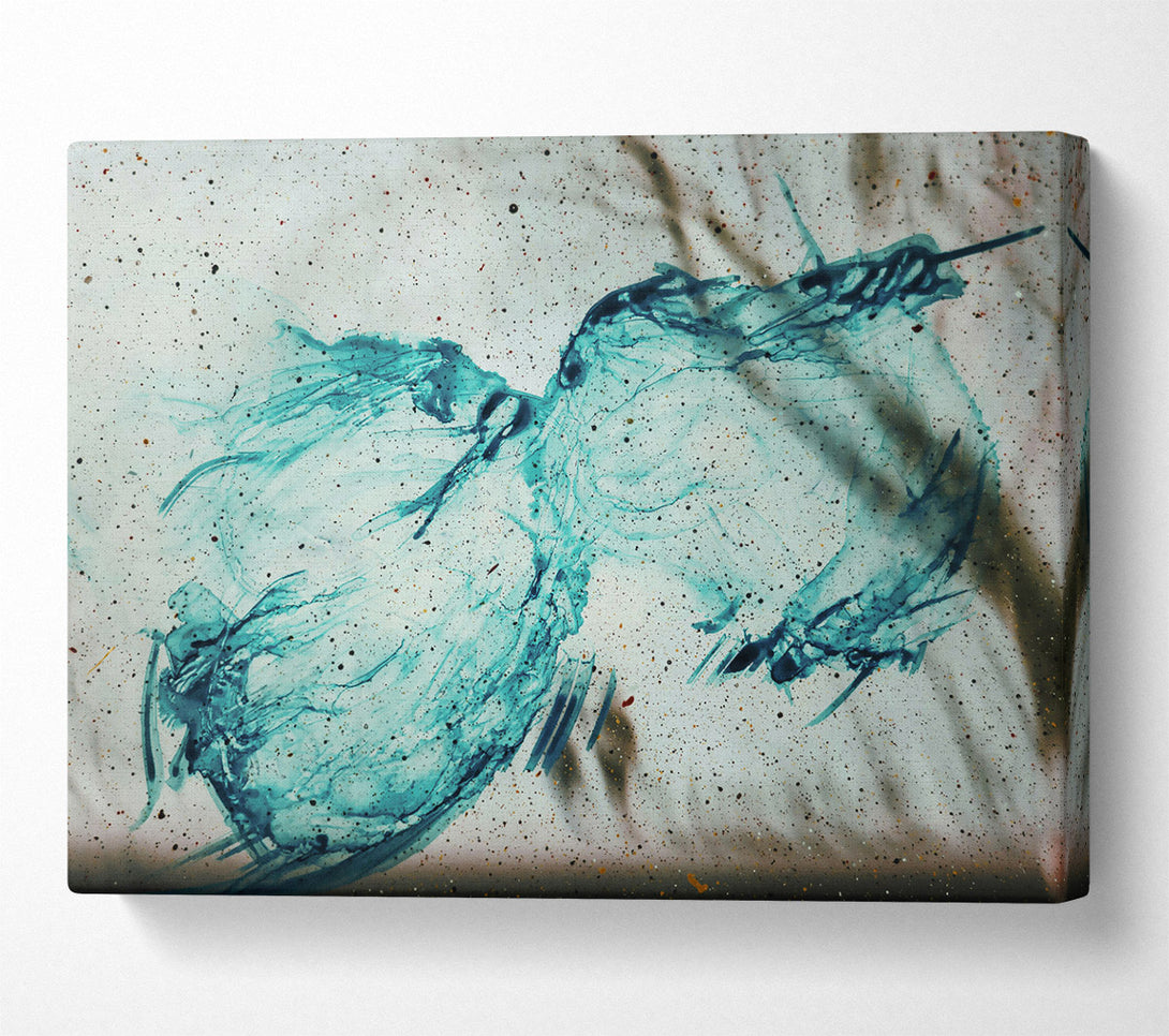  A Canvas Print of Teal Abstract Swirls Canvas Wall Art