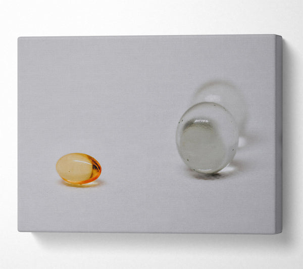  A Canvas Print of Amber Capsule Reflection Canvas Wall Art