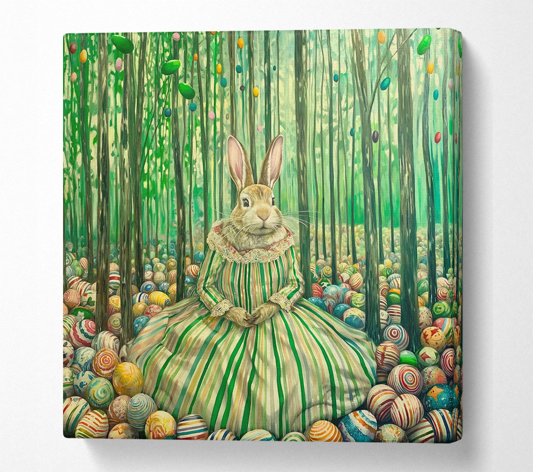  A Canvas Print of Easter Bunny Woodlands Canvas Wall Art
