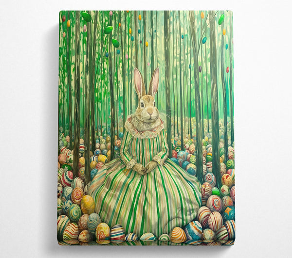 A Canvas Print of Easter Bunny Woodlands Canvas Wall Art