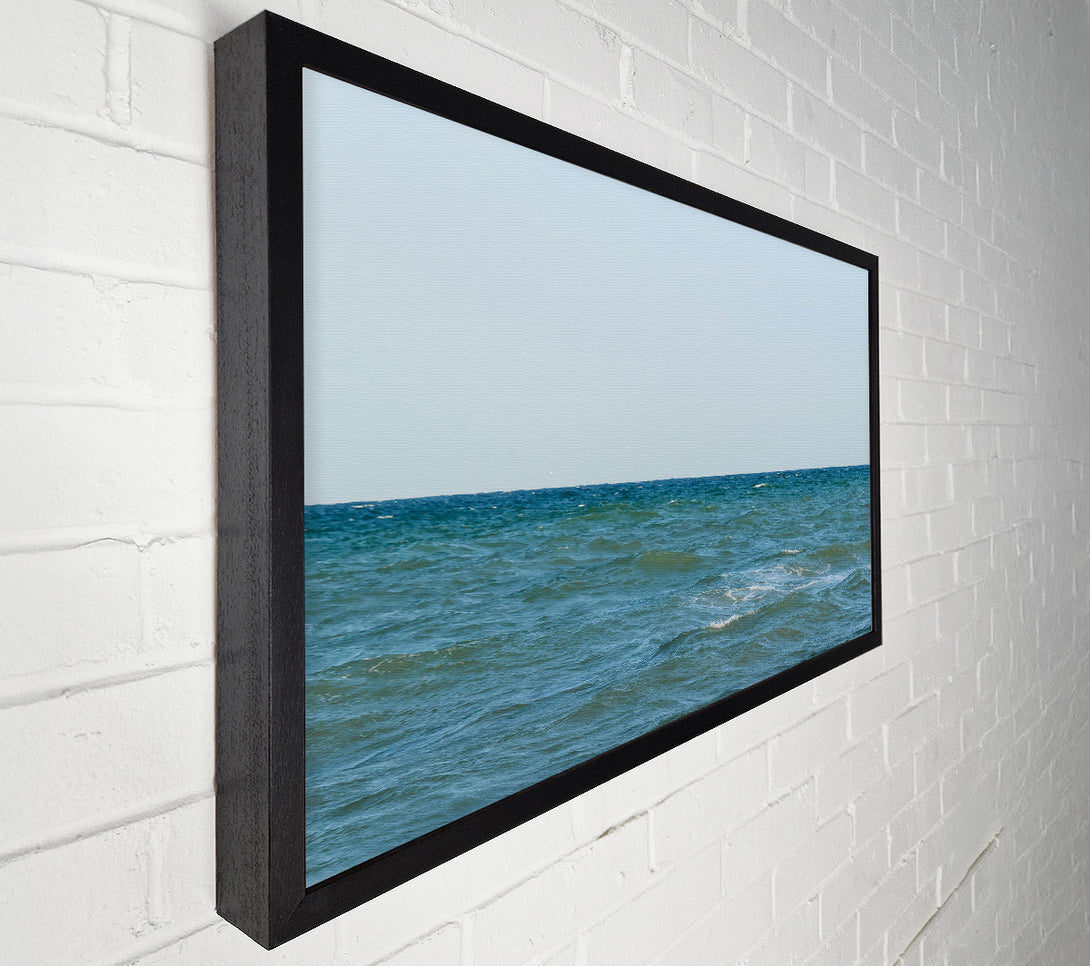  A Canvas Print of Teal Ocean Horizon Canvas Art