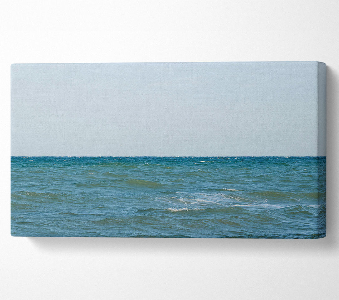  A Canvas Print of Teal Ocean Horizon Canvas Art