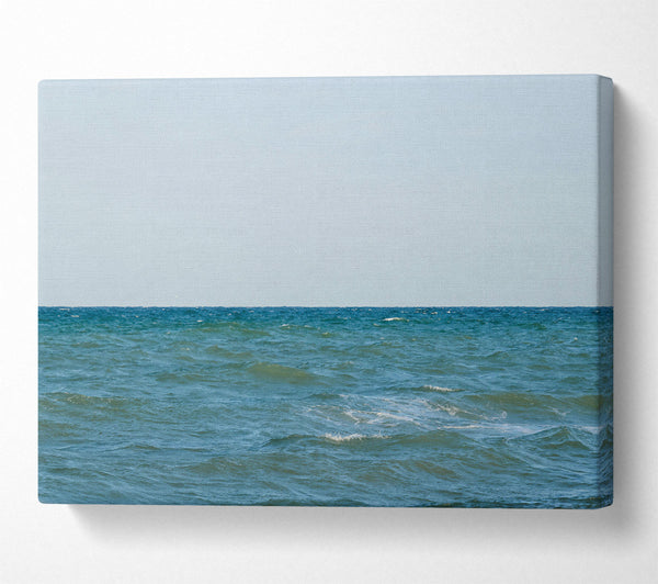  A Canvas Print of Teal Ocean Horizon Canvas Art