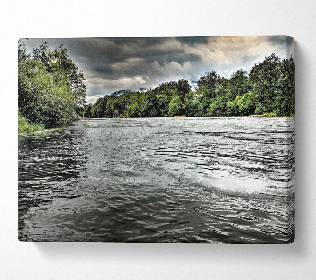  A Canvas Print of Silver River Calm Canvas Wall Art