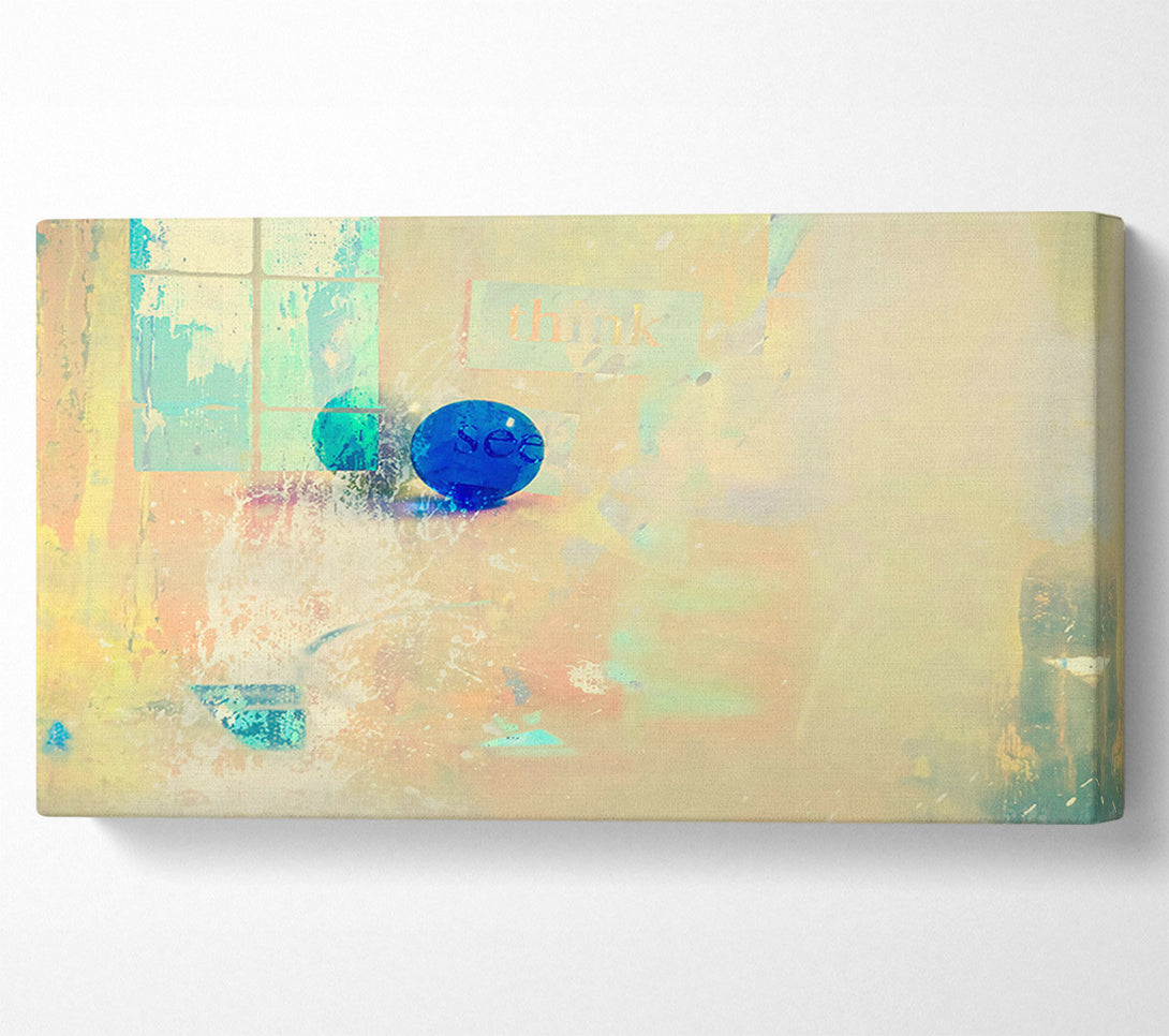  A Canvas Print of Pale Blue See Through Canvas Art