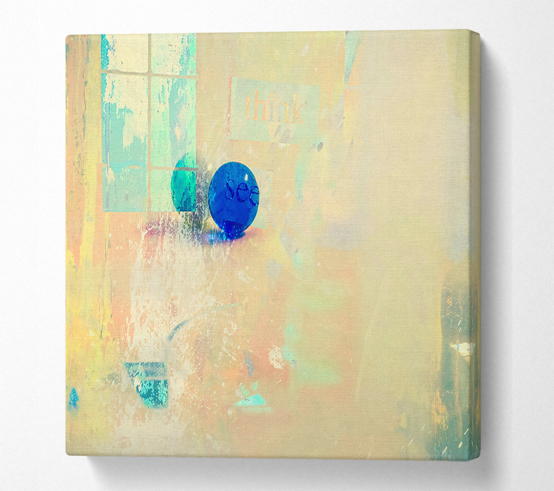 A Canvas Print of Pale Blue See Through Canvas Art