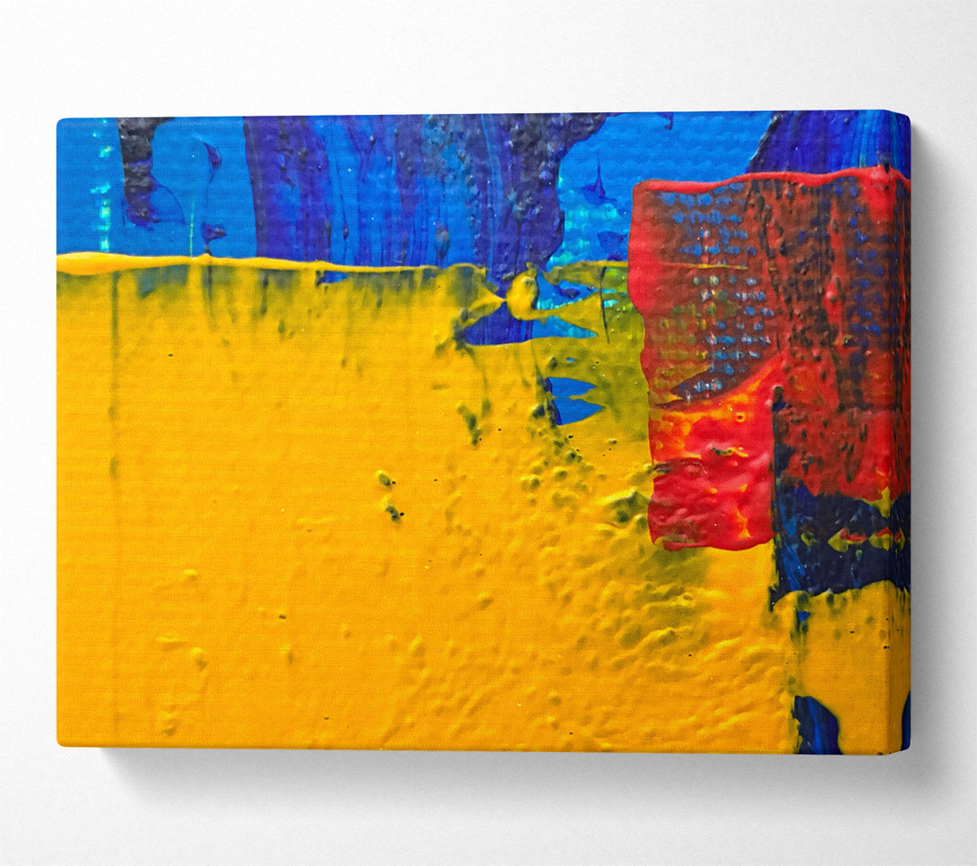  A Canvas Print of Golden Abstract Swirl Canvas Art