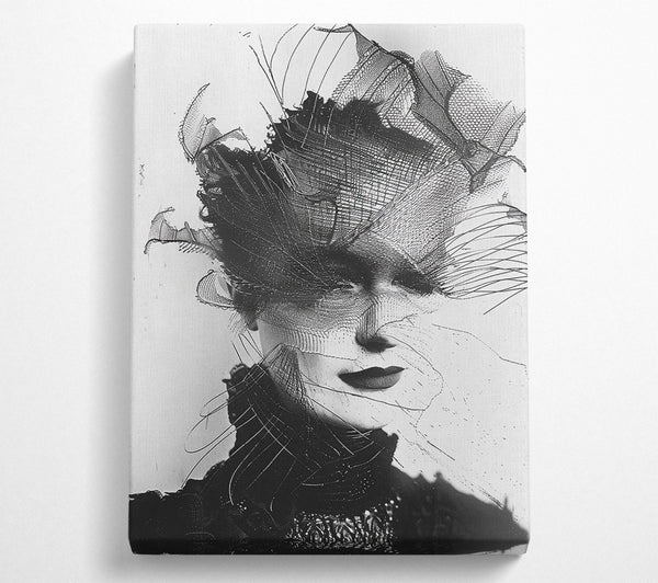  A Canvas Print of Black Veil Abstraction Canvas Art