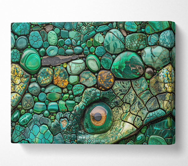  A Canvas Print of Emerald Eye Mosaic Canvas Print