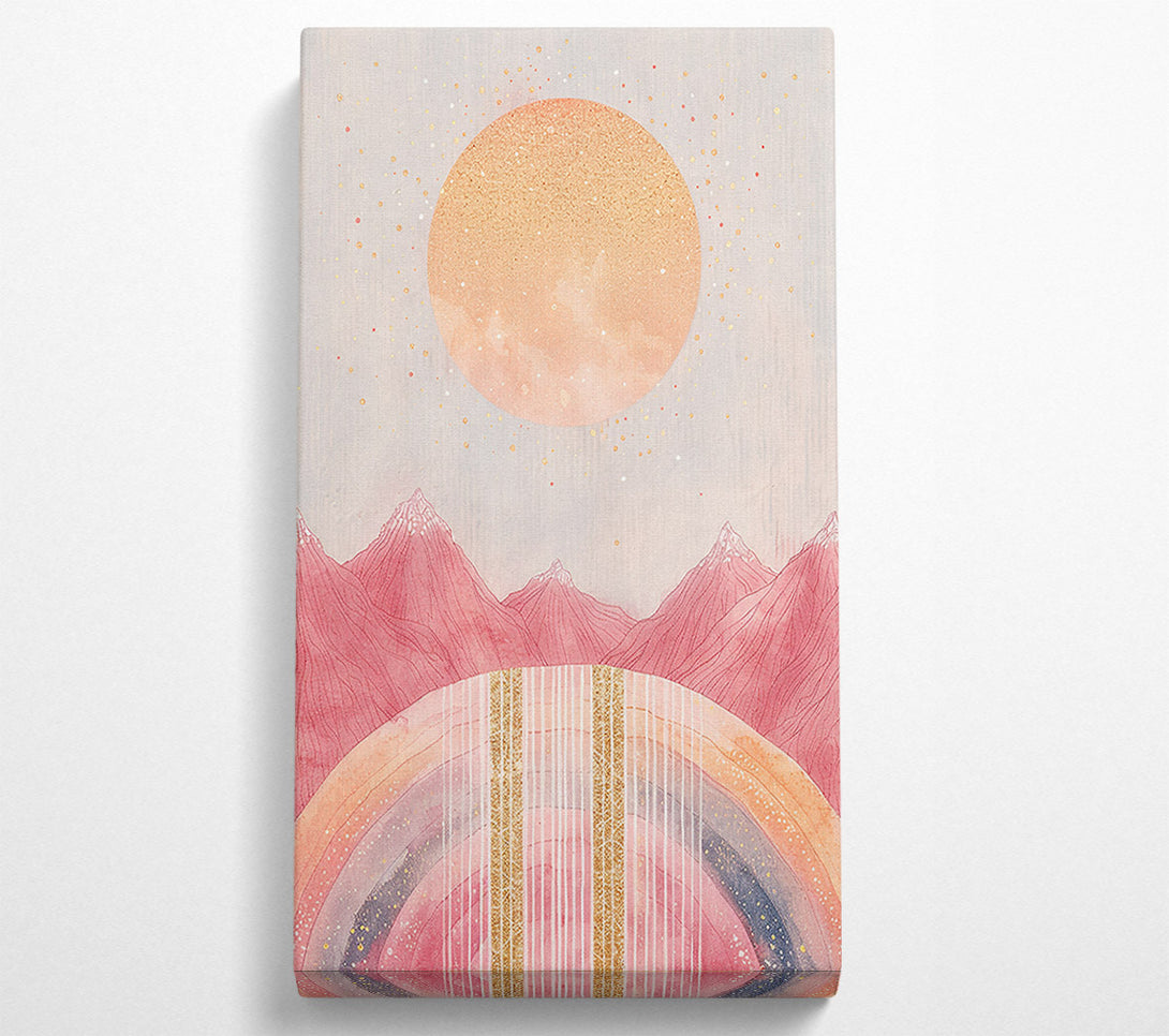  A Canvas Print of Pink Mountain Sunset Canvas Print