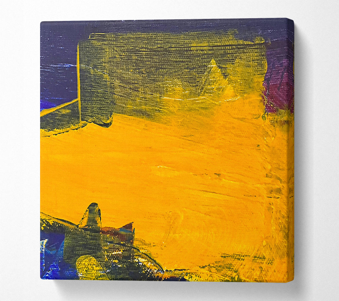  A Canvas Print of Golden Abstract Landscape Canvas Print