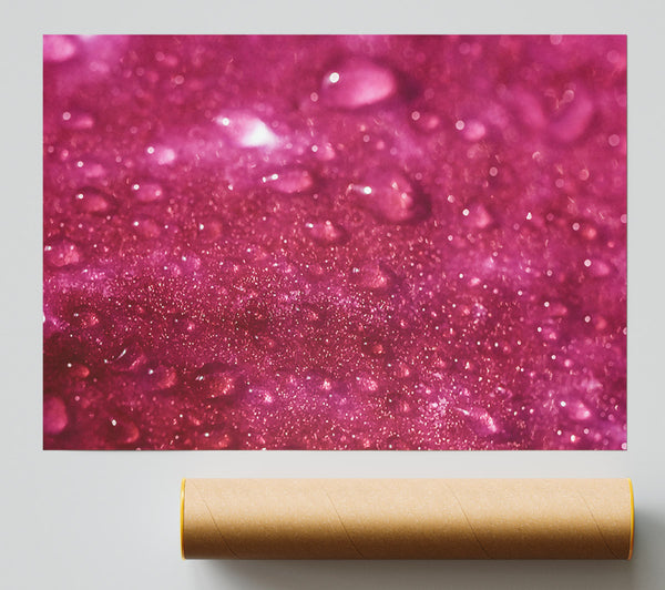 Crimson Dew Drops Giclee Print