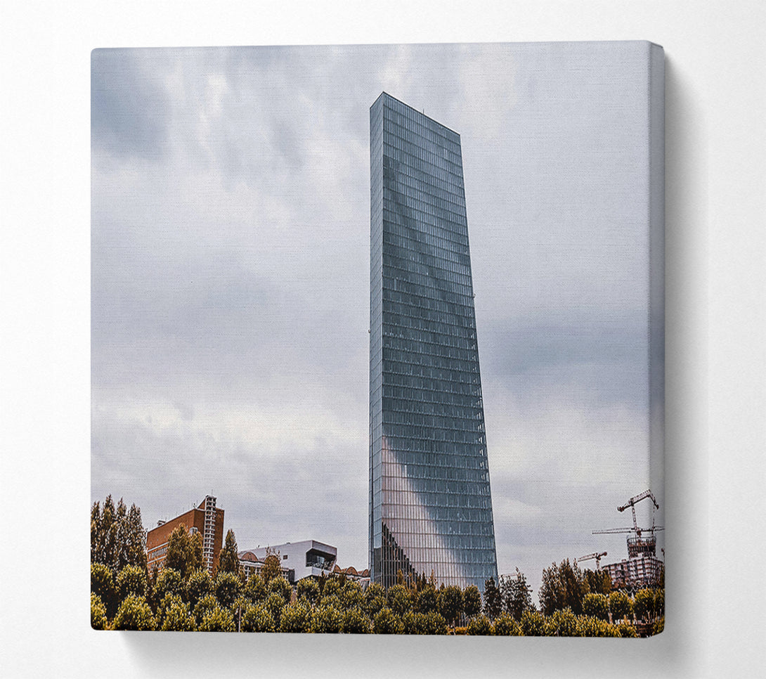  A Canvas Print of Grey Glass Tower Canvas Art