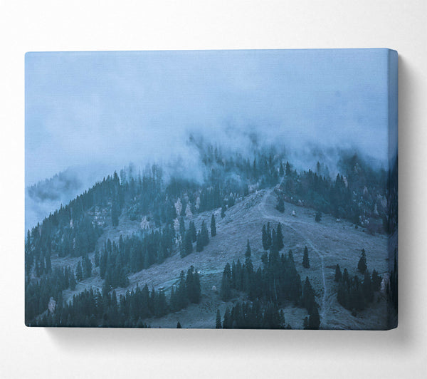  A Canvas Print of Blue Mist Mountainside Canvas Wall Art