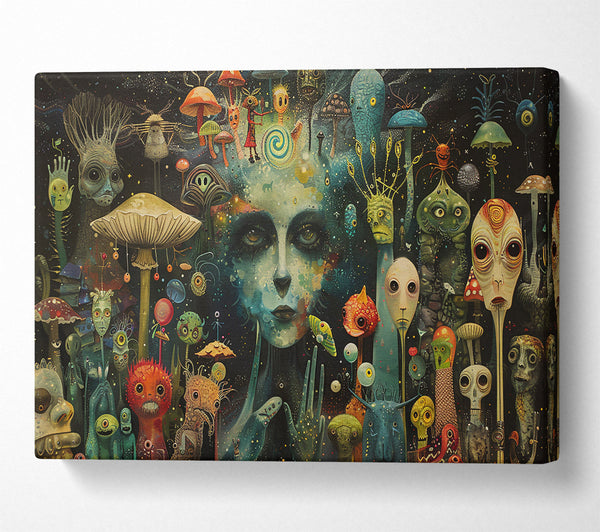  A Canvas Print of Teal Dream Symphony Canvas Art