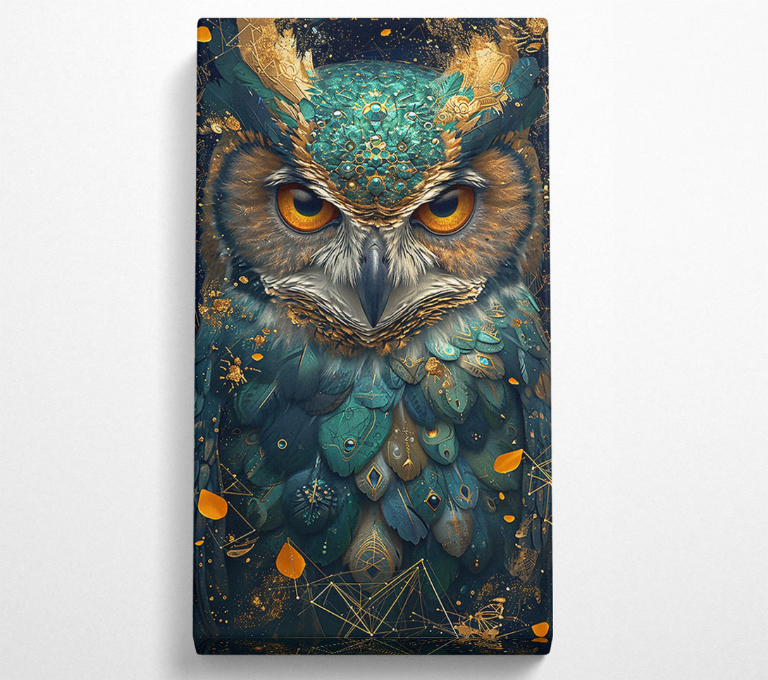  A Canvas Print of Emerald Owl'S Gaze Canvas Print