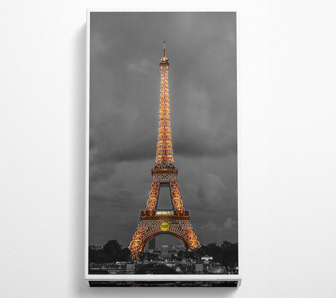  A Canvas Print of Eiffel Tower In Lights Canvas Print