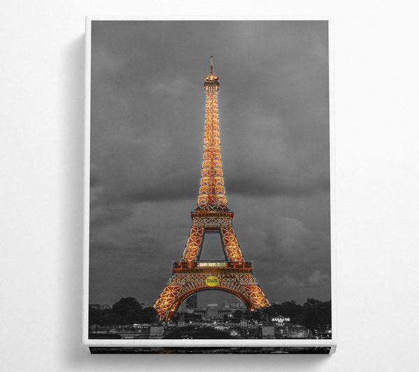  A Canvas Print of Eiffel Tower In Lights Canvas Print