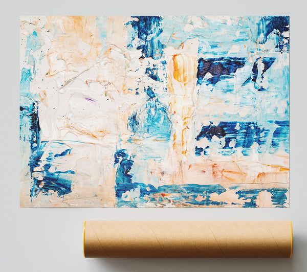 Azure And Peach Hues Poster