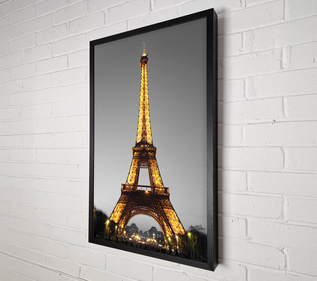  A Canvas Print of Eiffel Tower Paris At Night Canvas Wall Art