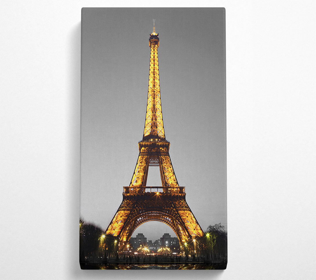  A Canvas Print of Eiffel Tower Paris At Night Canvas Wall Art