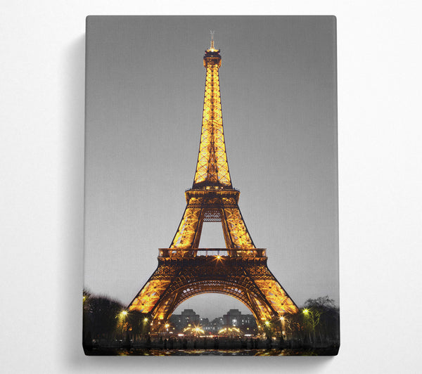  A Canvas Print of Eiffel Tower Paris At Night Canvas Wall Art