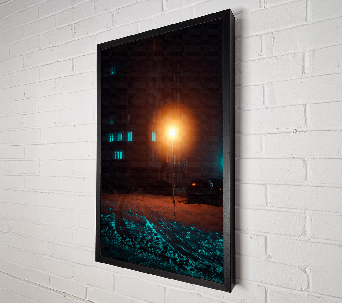  A Canvas Print of Teal Night Glow Canvas Wall Art