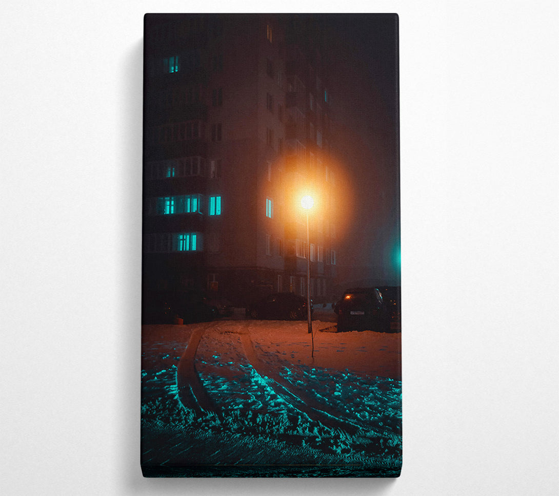  A Canvas Print of Teal Night Glow Canvas Wall Art