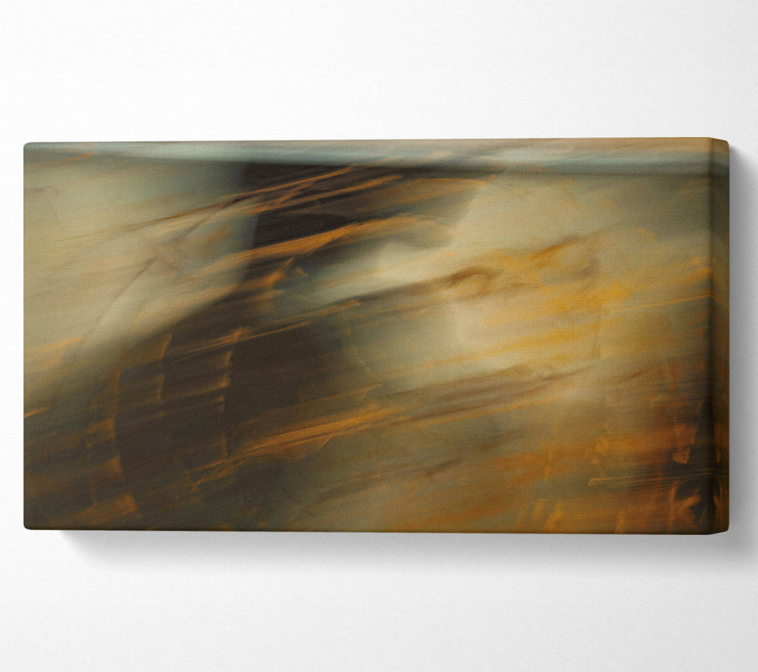  A Canvas Print of Golden Haze Abstract Canvas Print