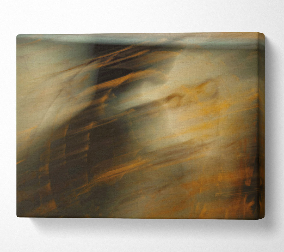  A Canvas Print of Golden Haze Abstract Canvas Print