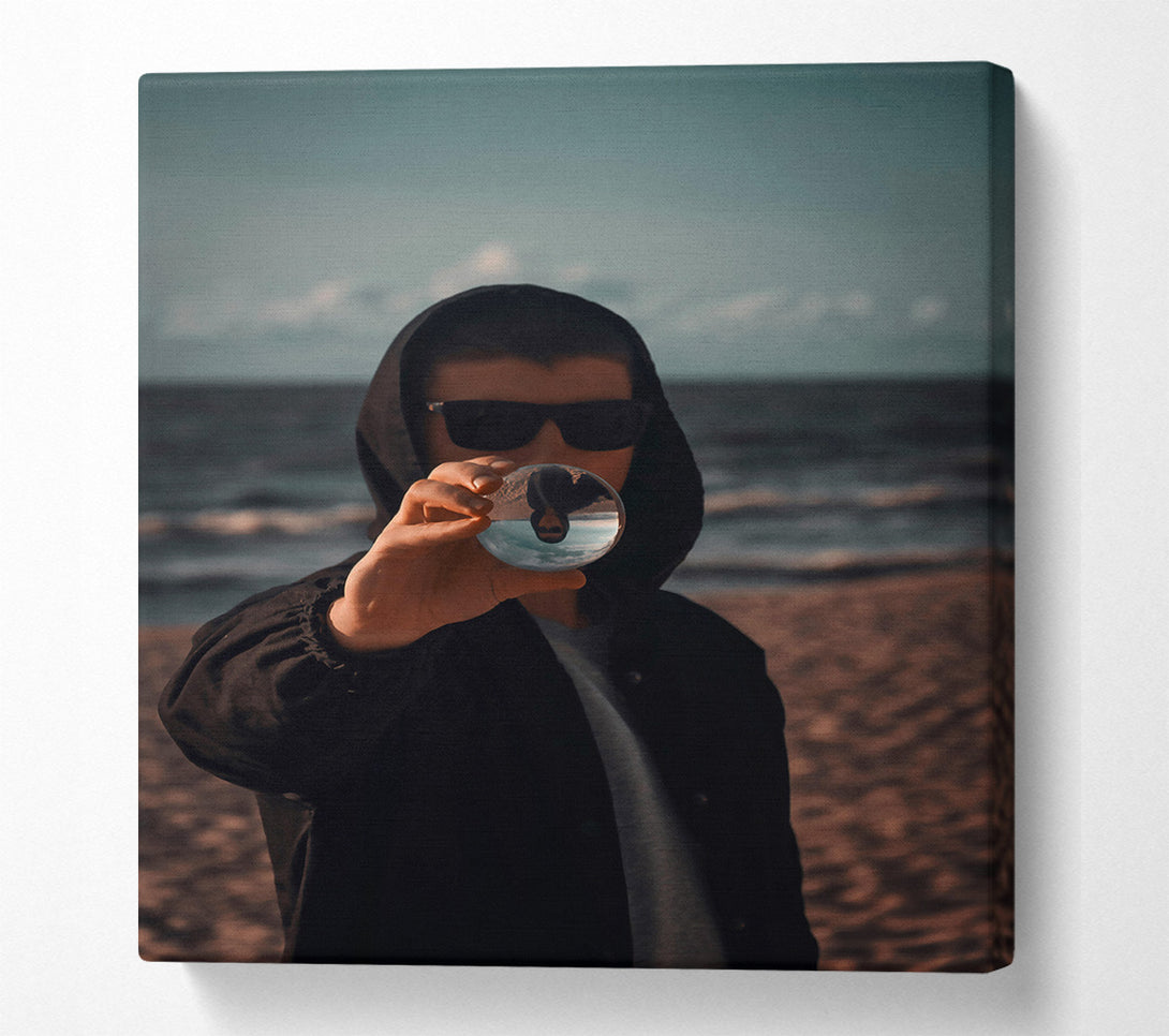  A Canvas Print of Black Lens Reflections Canvas Print
