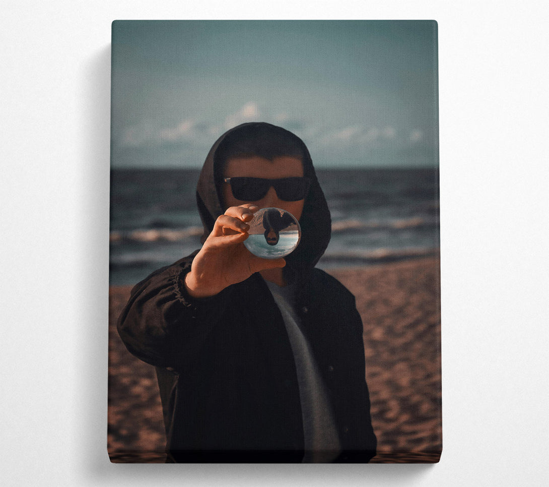  A Canvas Print of Black Lens Reflections Canvas Print