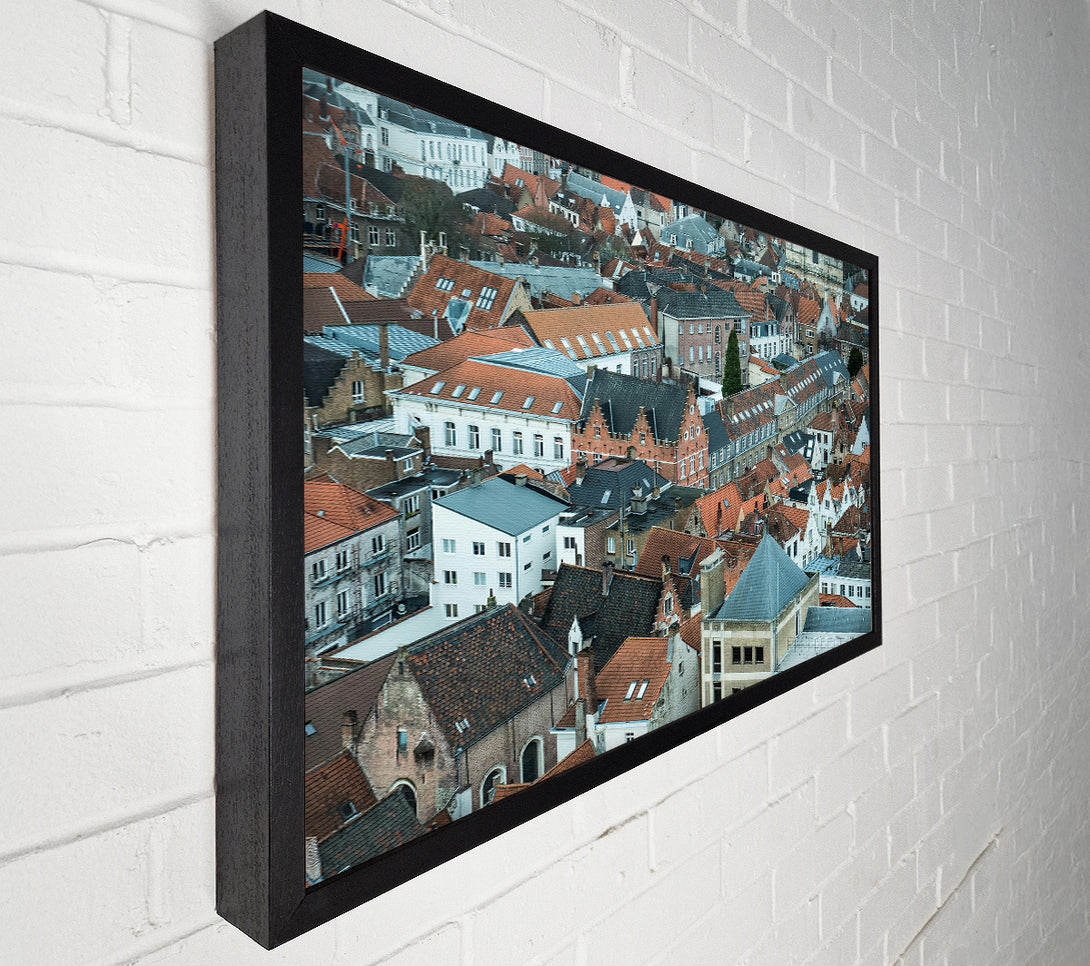  A Canvas Print of Grey Roof Cityscape Canvas Art